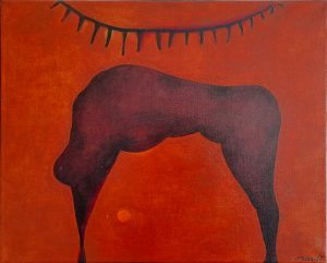 01-Even the sun is crying- Acryl-linnen - 40x50cm - 2019