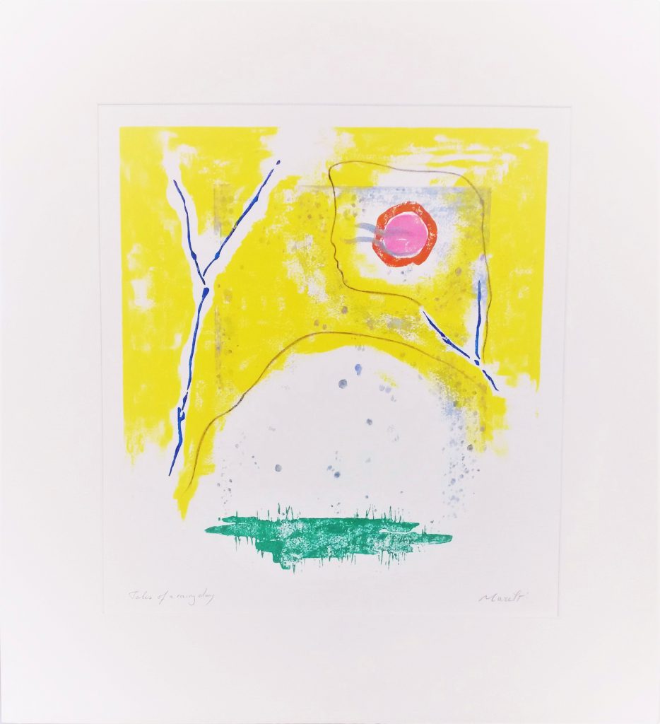 08- Tales of a rainy day Linodruk 65x70 cm - 2017