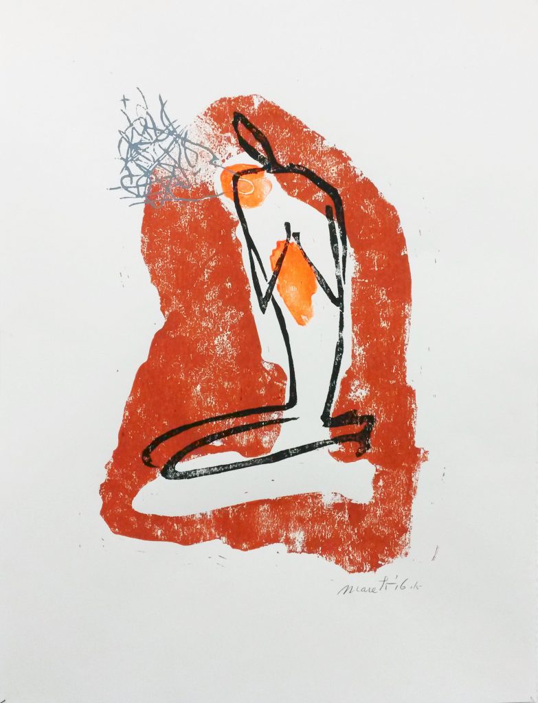 19- Wishings Linodruk 36x48 cm - 2017